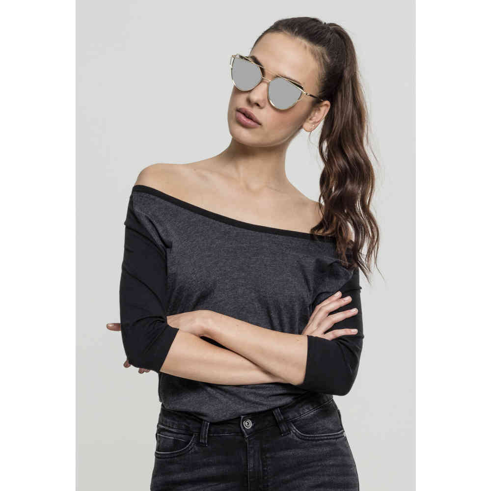 Urban Classics - 3/4 Contrast Raglanärmel top - Grau
